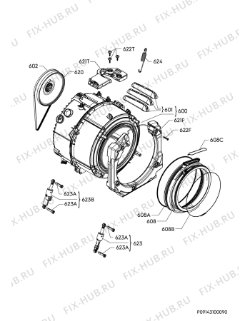 Взрыв-схема стиральной машины Electrolux WTSL6E300 - Схема узла Functional parts 267